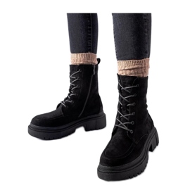 Botins de trabalho pretos com sola Riel - Solea maciça