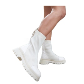 Botins meia envernizados bege Albertina - Solea