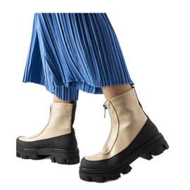 Botins maciços bege com zíper, Morley - Solea Botins maciços bege com zíper, Morley - Solea