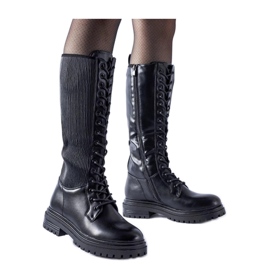 Botas pretas com inserto elástico Windham - Solea preto Botas pretas com inserto elástico Windham - Solea preto