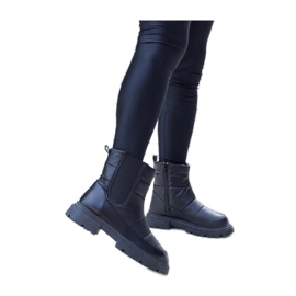 Botas de neve quentes pretas preto