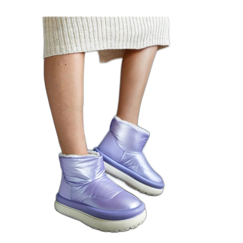 Botas de neve com plataforma quente roxa tolet