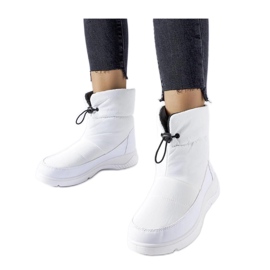 Botas de neve com isolamento branco para mulher Botas de neve com isolamento branco para mulher