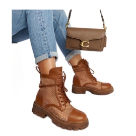 Botas transparentes marrons castanho