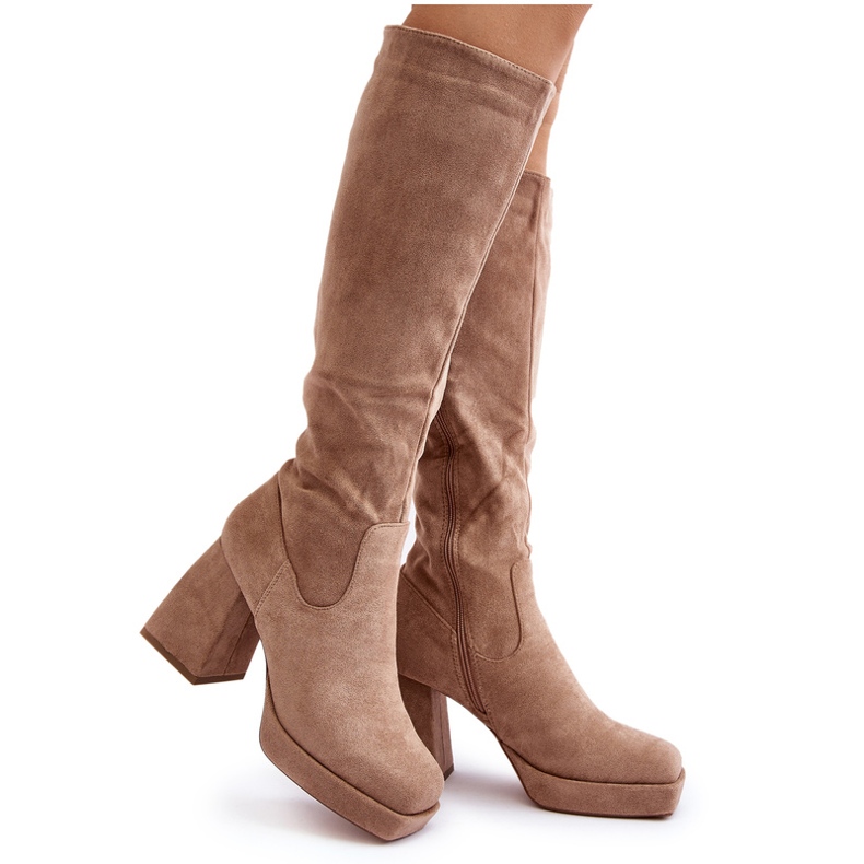 Ideal Shoes Botas bege femininas