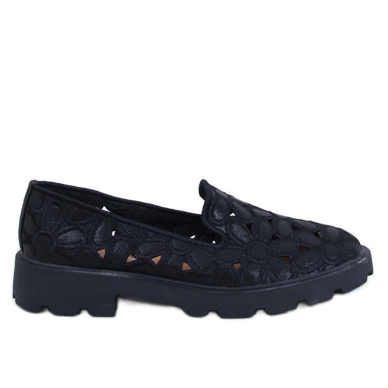 Seastar Mocassins pretos vazados