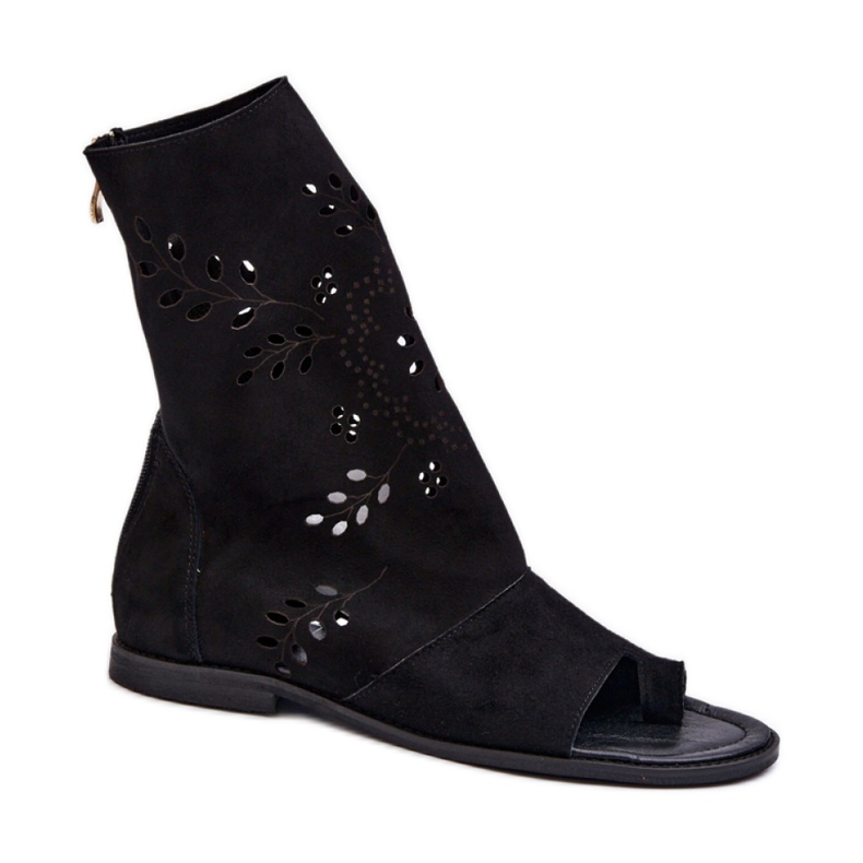 Zazoo 3437 Sandálias superiores pretas preto