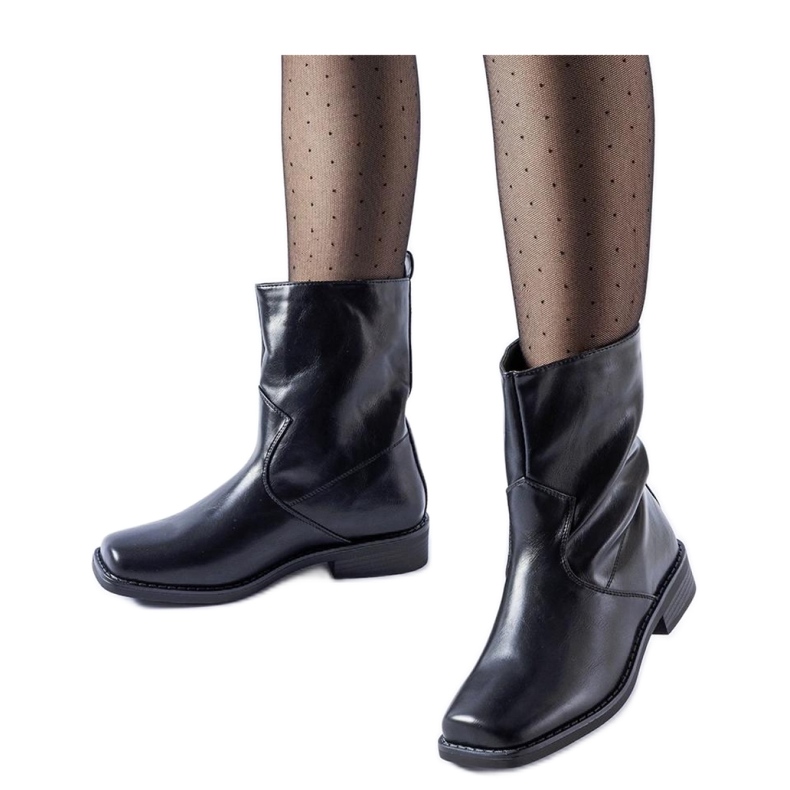 Botas pretas com biqueira retangular com isolamento Bel - Solea preto