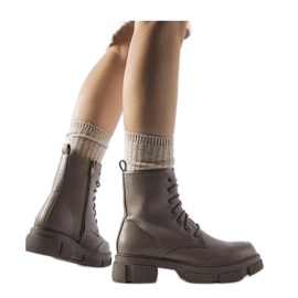 Botas de trabalho com isolamento cinza e marrom Cunningham - Solea castanho