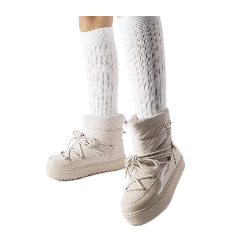 Botas de neve com isolamento bege e elástico Oslavia - Solea