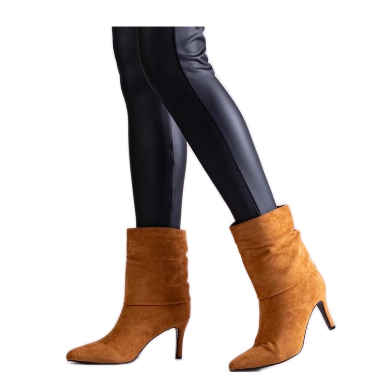 Bota castanha de salto alto Bileis - Solea castanho