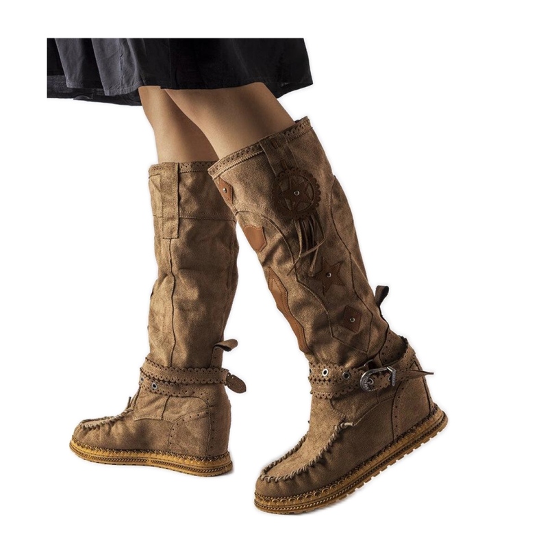 Botas estilo boho marrom escuro Putignano - Solea castanho