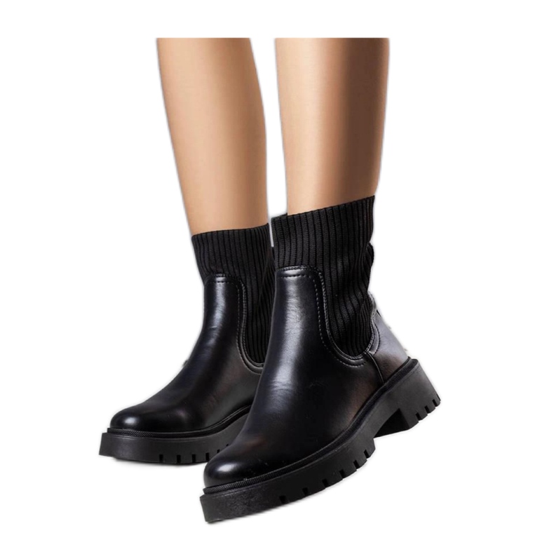 Botas isoladas pretas preto