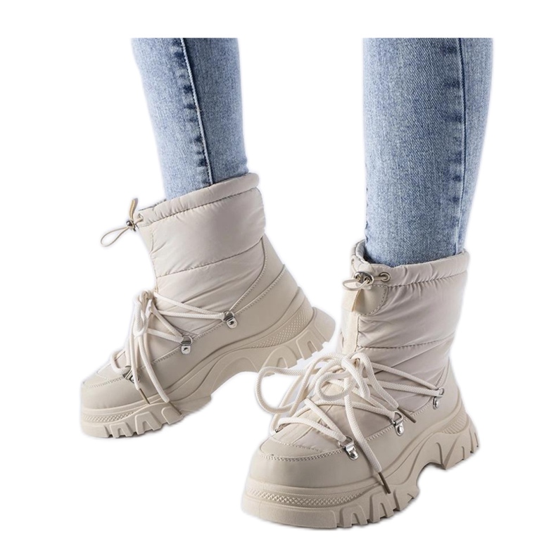 Botas de neve com isolamento bege