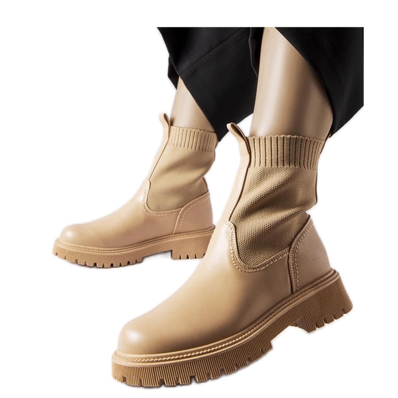 Botas bege em camurça ecológica Big Star