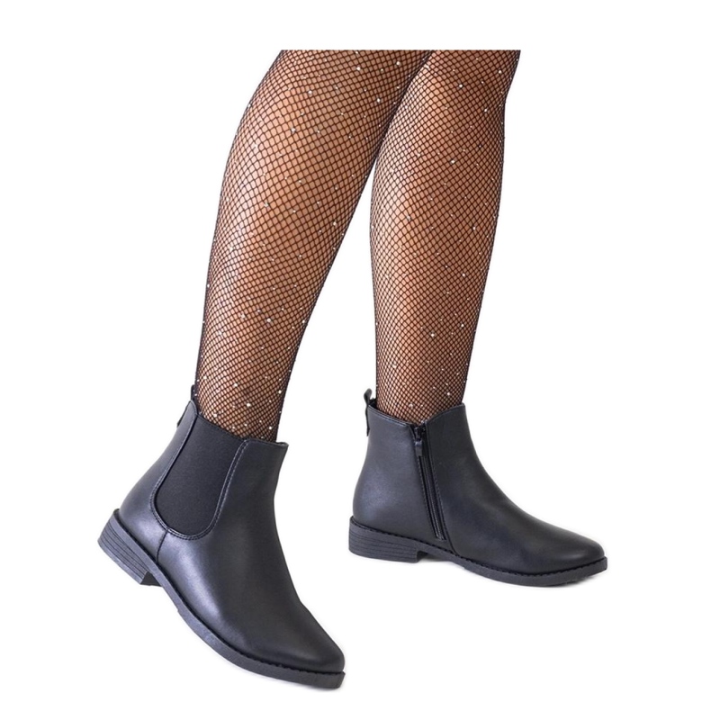 Botins clássicos pretos com elástico