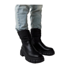 Botas de neve acolchoadas com isolamento preto Botas de neve acolchoadas com isolamento preto