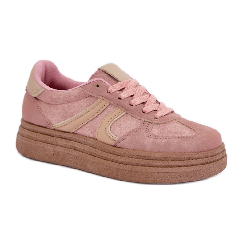 Tênis plataforma feminino rosa