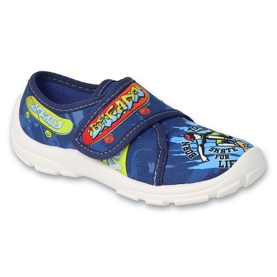 Chinelos infantis Befado com velcro 974Y539 azul/multicolorido