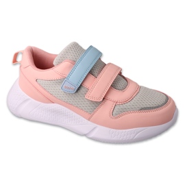 Esporte infantil Befado com Velcro 452Q003 rosa/cinza
