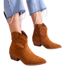 Botins castanhos marrom