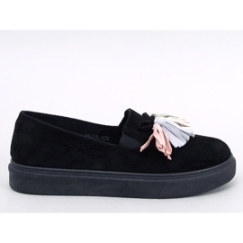 Mocassins pretos com borla