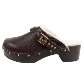 Tamancos Scholl Iconic F298121011 marrom