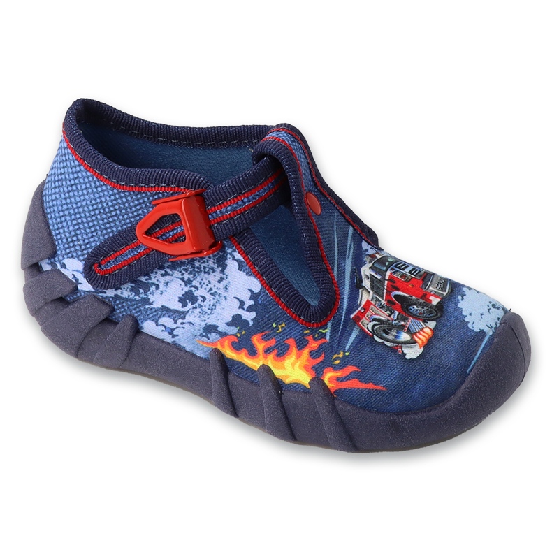 Chinelos infantis Befado com fecho 110P511 azul