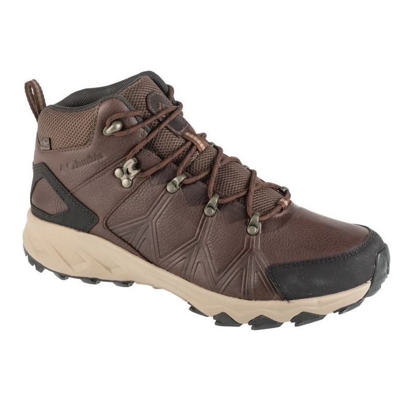Sapatos de couro Columbia Peakfreak Ii Mid Outdry 2100701231 marrom com membrana castanho