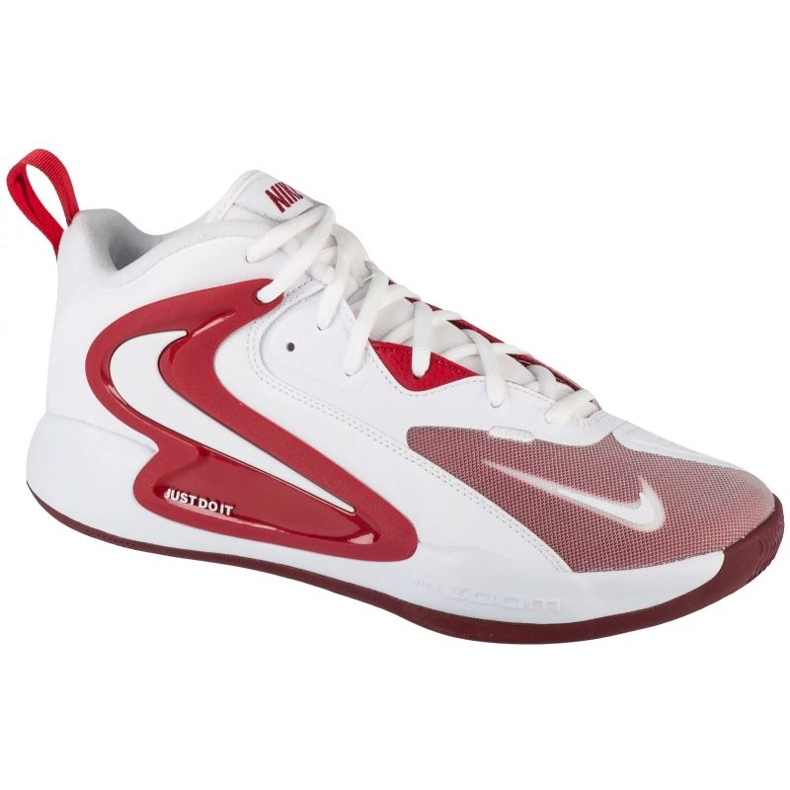 Tênis de voleibol Nike Hyperset 2 FQ7070-106 branco/vermelho