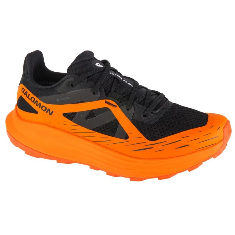 Salomon Ultra Flow GTX 474740 sapatos pretos-laranja
