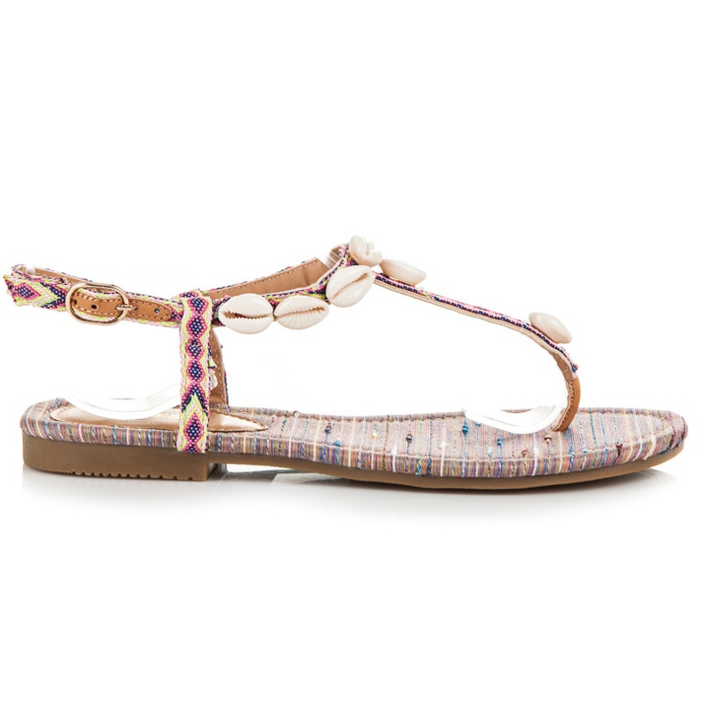 Vices sandálias de estilo étnico multicolorido
