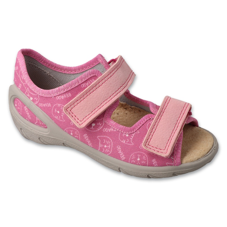 Sandals Befado Inserir Couro Infantil PU 063X022 Pink rosa