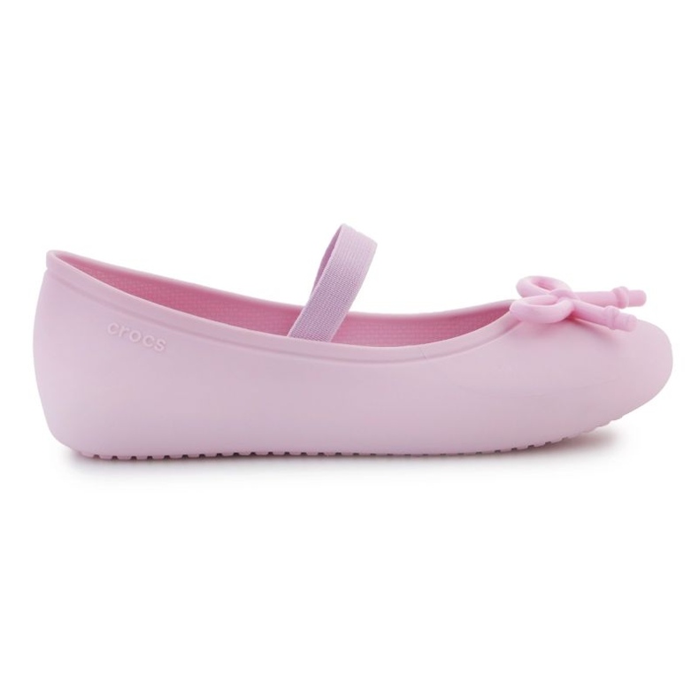 Sandálias Crocs Brooklyn Bow Flat K Jr 210136-6GD rosa