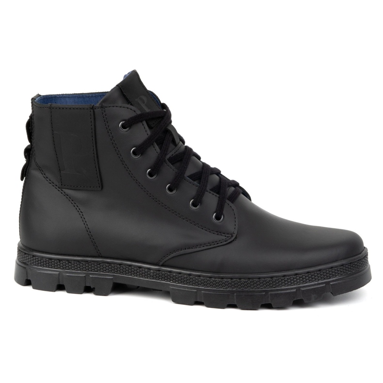 Botins masculinos de couro POLBUT 2130 pretos