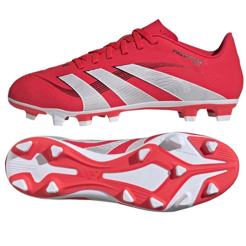 Adidas Predator Club FG/MG ID1326 Sapatos de futebol vermelho