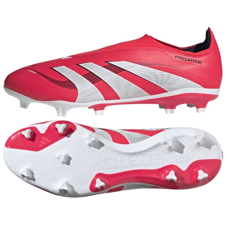 Adidas Predator League LL FG/MG ID3859 Sapatos de futebol vermelho