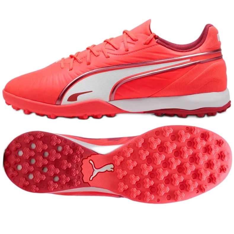 Puma King Match TT 108313-01 Sapatos de futebol vermelho