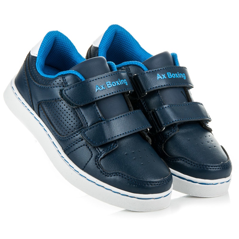 Ax Boxing Tênis de meninos azuis escuros azul