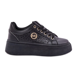 Tênis OpenWork com detalhes dourados preto