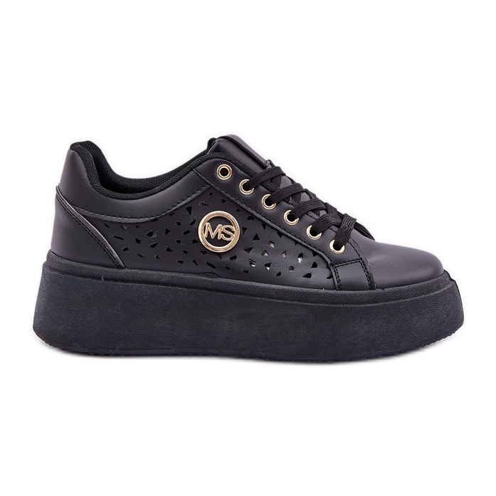Tênis OpenWork com detalhes dourados preto