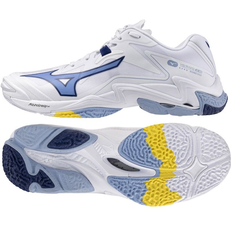 Mizuno Wave Lightning Z8 V1GA240097 Sapatos brancos