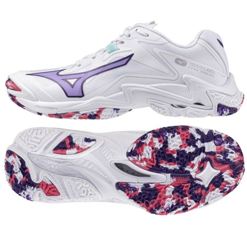 Mizuno Wave Lightning Z8 V1GC240020 Sapatos brancos