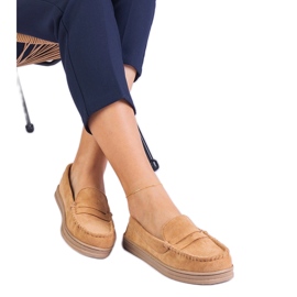 Mocas de Mulheres Brown de Ekozamsz castanho Mocas de Mulheres Brown de Ekozamsz castanho