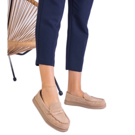 Mocas femininas bege de Ekozamsz