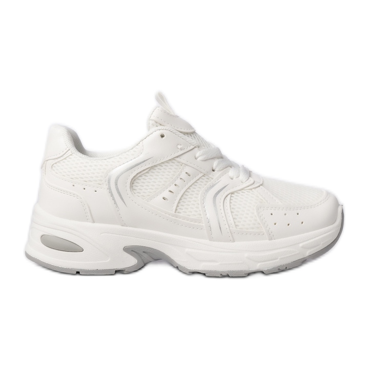 Tênis femininos na plataforma branca branco