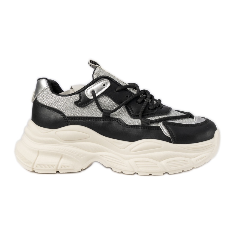 Tênis esportivos negros femininos preto