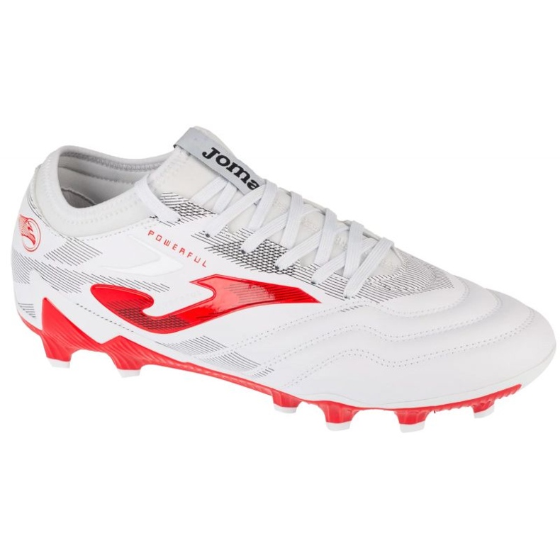 Joma poderoso 2502 FG POWS2502FG Sapatos de futebol branco