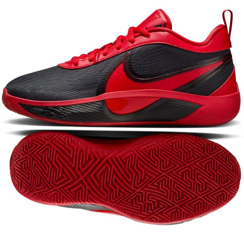Nike Giannis Freak 6 FQ7378-004 Sapatos de basquete preto e vermelho
