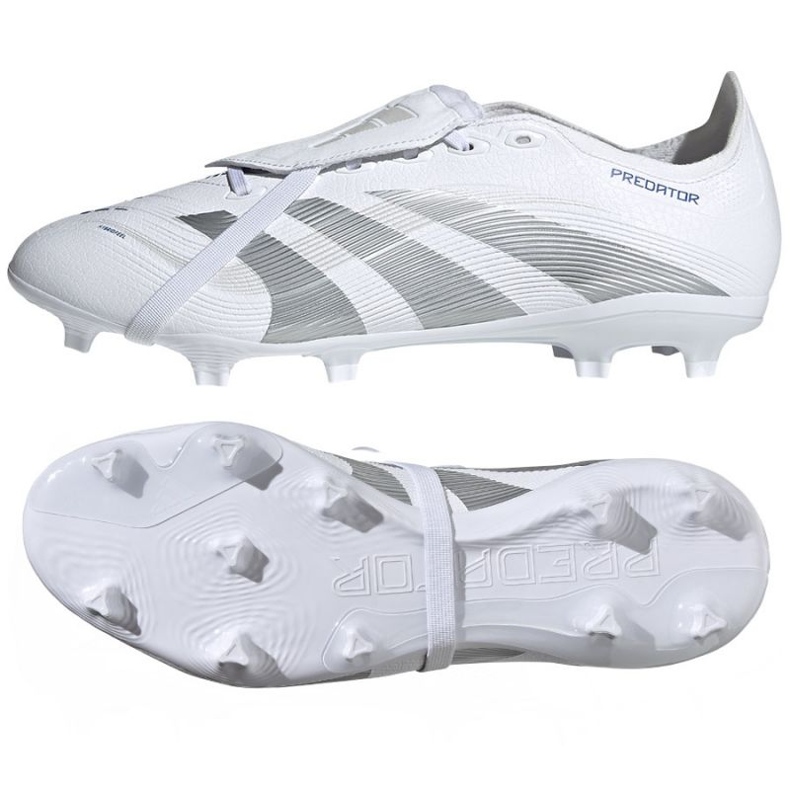 Adidas Predator League FT FG/MG ID1321 Sapatos brancos e brancos